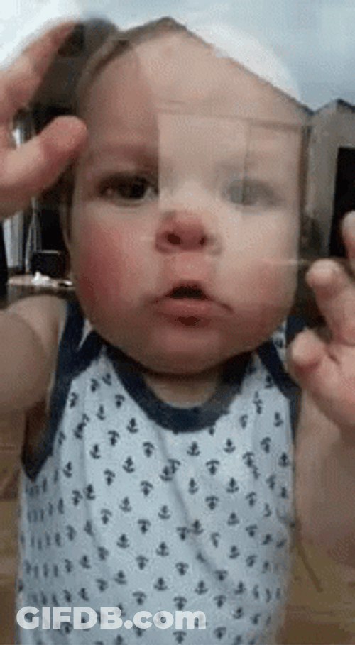 Funny Little Boy Window Licker GIF