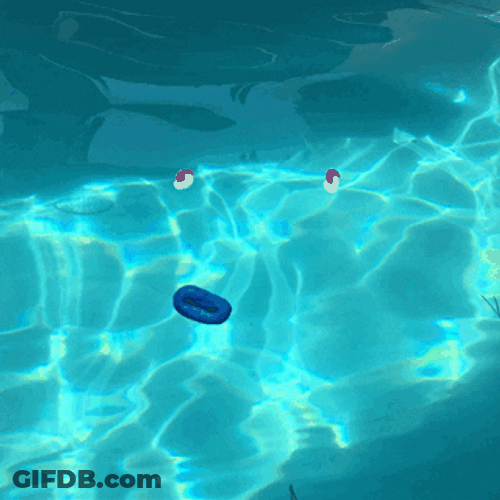 Funny Love Reaction In The Pool GIF