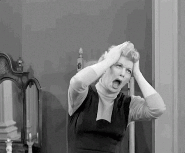 Funny Lucille Ball Headache GIF