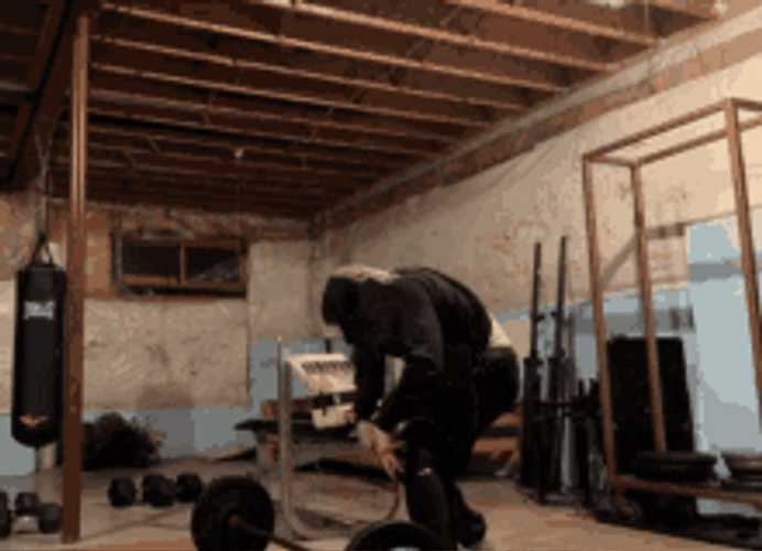 Funny Man Doing Deadlift GIF