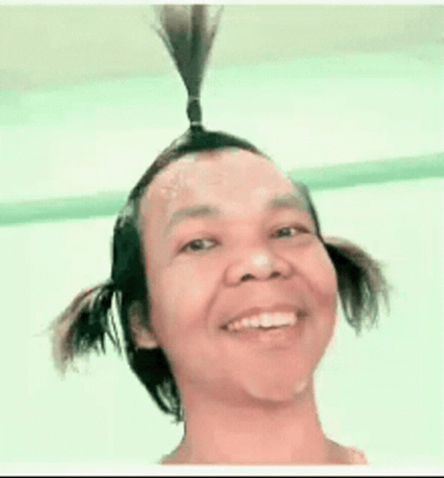 Funny Man Face And Hair GIF