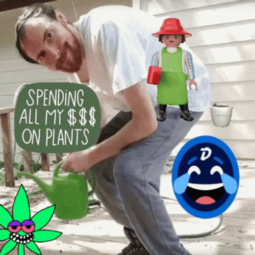 Funny Man Gardening Plants GIF
