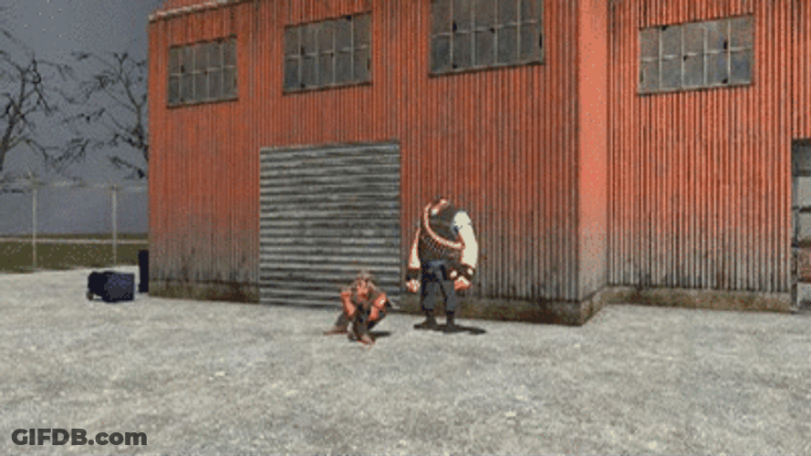 Funny Man Launched Sniper GIF