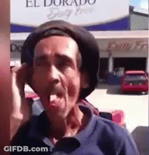 Funny Man Play Dentures No Teeth GIF