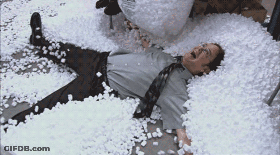 Funny Man Playing With Snow GIF