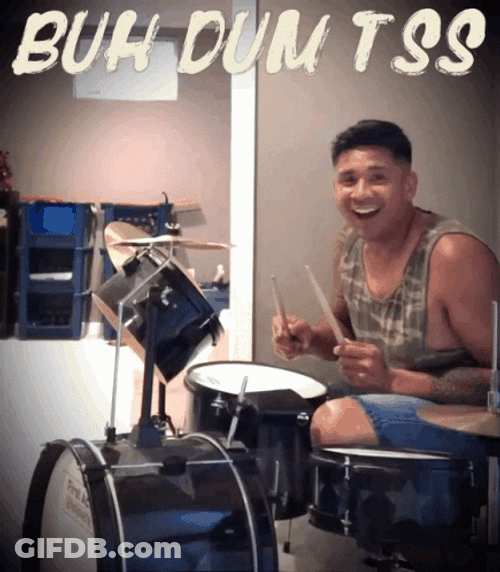 Funny Man Rimshot GIF