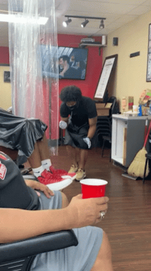Funny Man Rolling Dice On Floor GIF