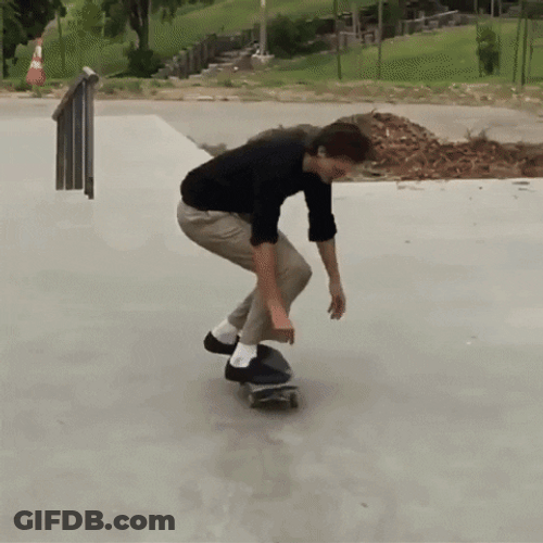 Funny Man Skateboard Sliding Tricks GIF