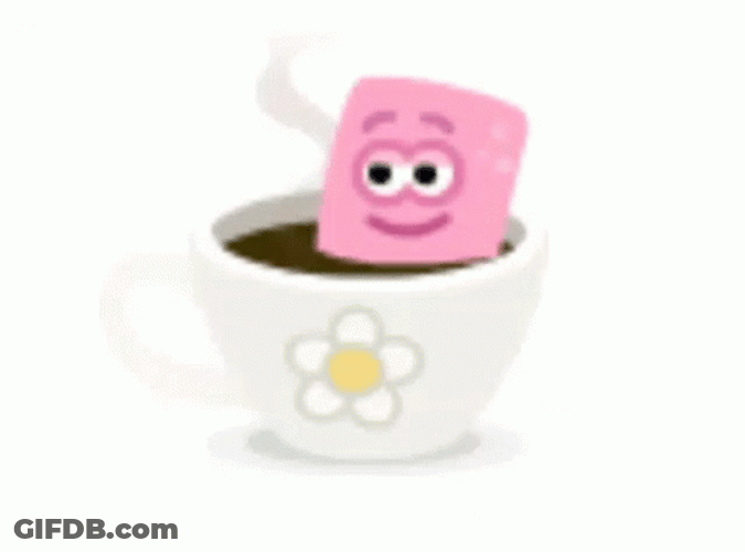 Funny Marshmallows Swimming In Coffee GIF