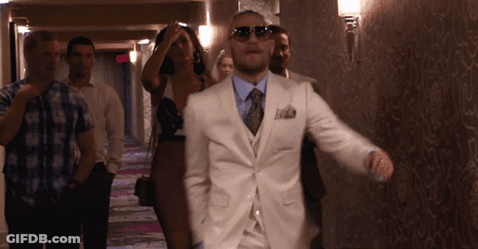 Funny Mcgregor Walk At Hotel Lobby GIF
