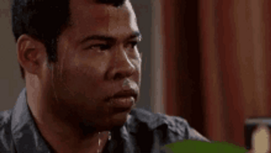 Funny Meme Key And Peele Sweating Grave Stare GIF