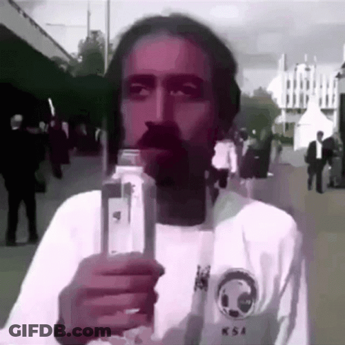 Funny Meme Shivering Guy While Drinking GIF