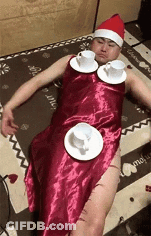 Funny Merry Christmas Japanese Trick GIF