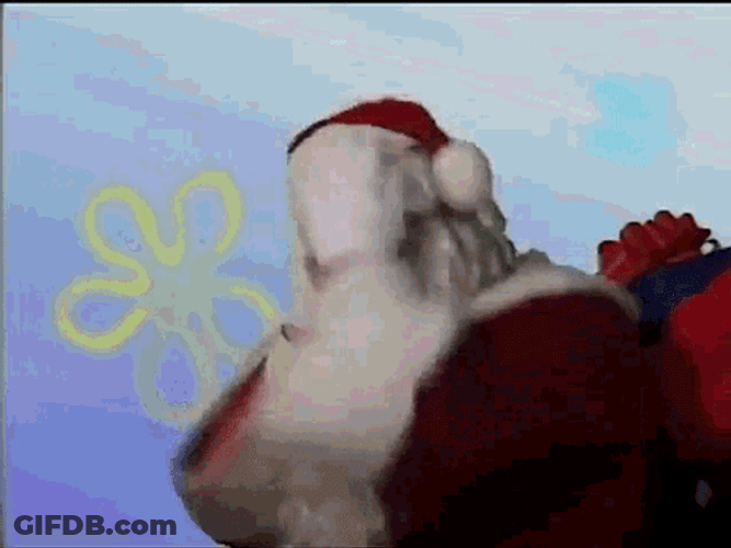 Funny Merry Christmas Santa Head Bang GIF