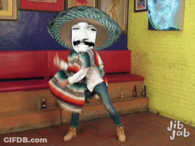 Funny Mexican Dancing Face App GIF