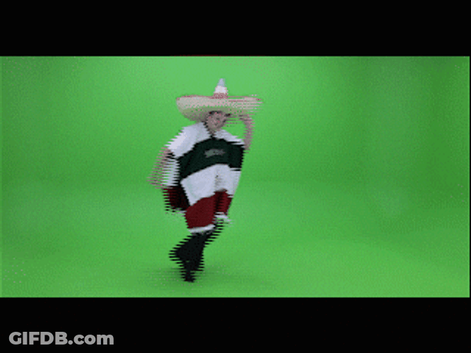 Funny Mexican Dancing In Green Screen GIF