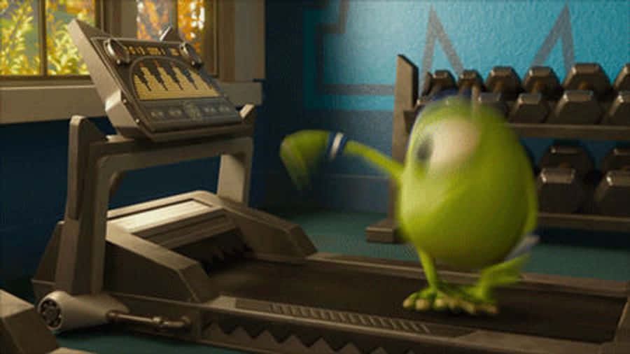 Funny Mike Wazowski Treadmill Monsters University GIF