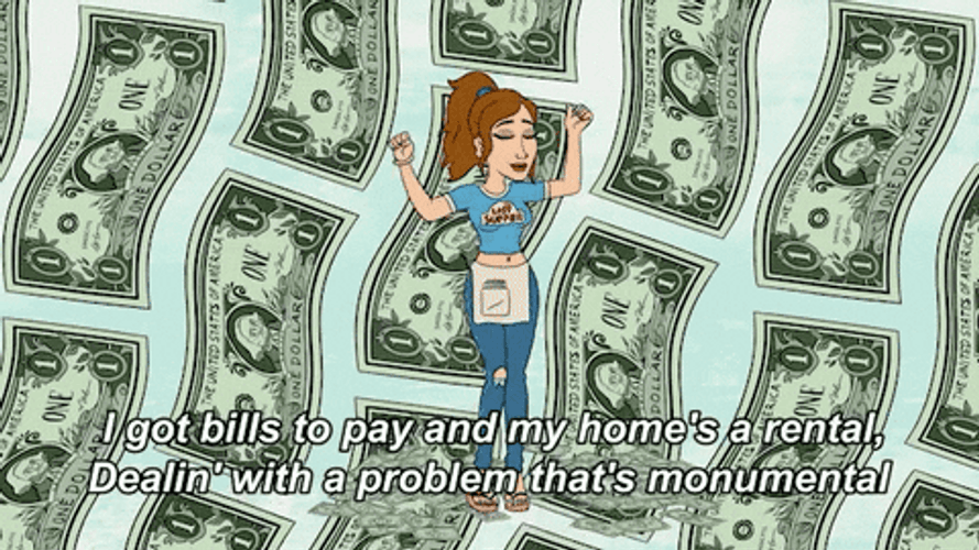 Funny Money Girl Dancing GIF