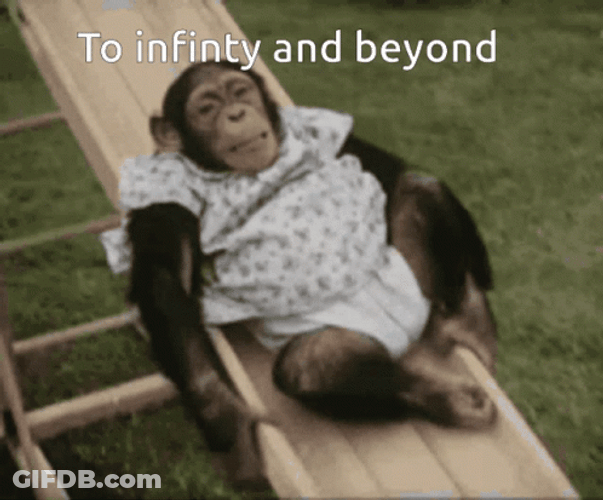 Funny Monkey To Infinity And Beyond GIF