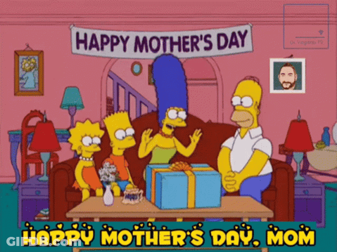 Funny Mother's Day Simpson Family GIF