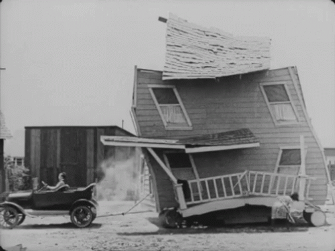 Funny Moving House GIF