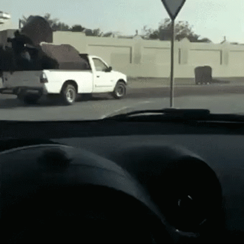 Funny Moving Out Car Fail GIF
