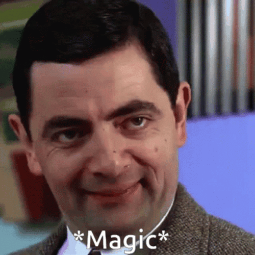 Funny Mr. Bean Uttering Magic Meme GIF