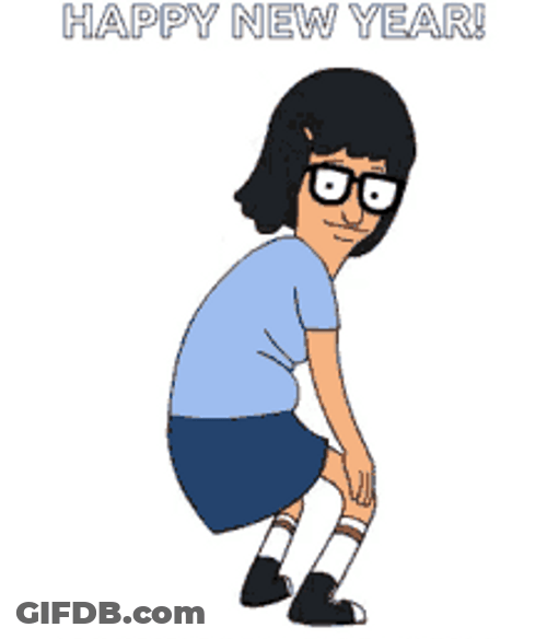 Funny New Year Dancing Tina Belcher Bob's Burgers GIF