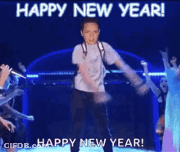 Funny New Year Lively Dancing Party GIF