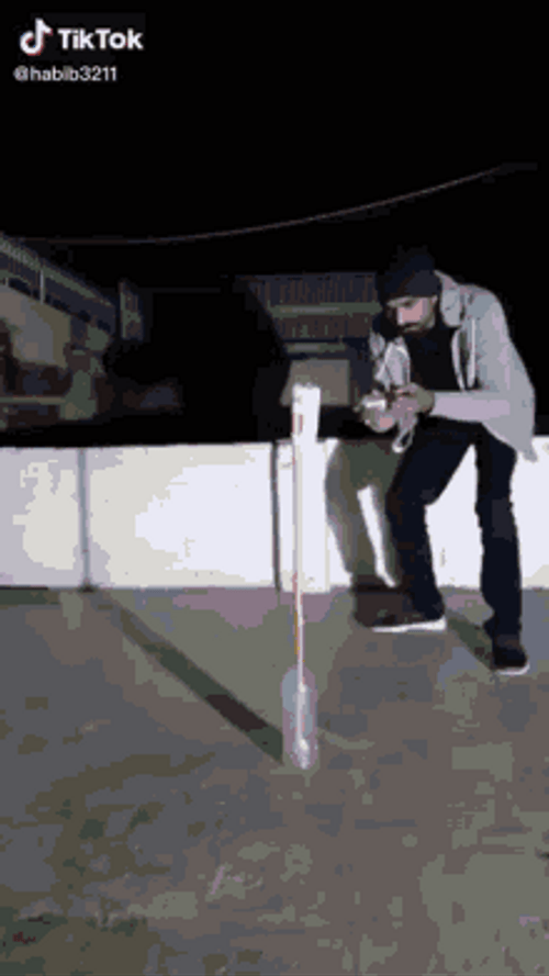 Funny New Year Man Flying With Fireworks GIF