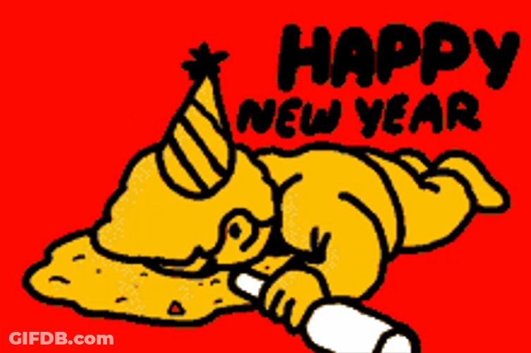 Funny New Year Man Puking After Party GIF