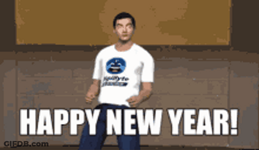 Funny New Year Mr. Bean Rowan Atkinson Dancing GIF