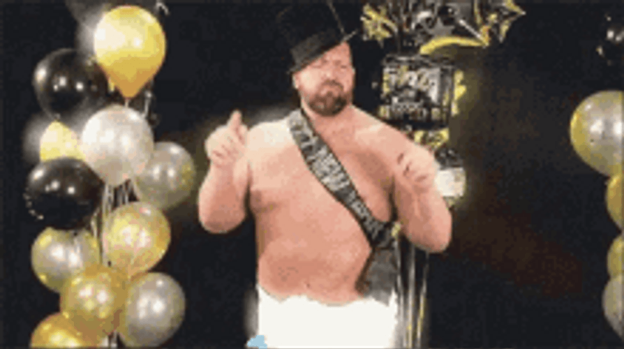 Funny New Year Smiling And Dancing Man GIF
