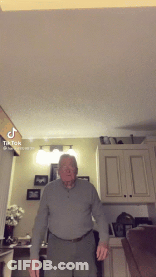 Funny Old Man Doing Griddy Dance GIF