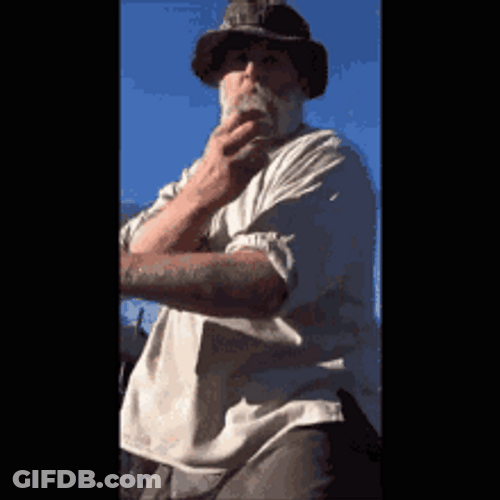 Funny Old Man Punching GIF