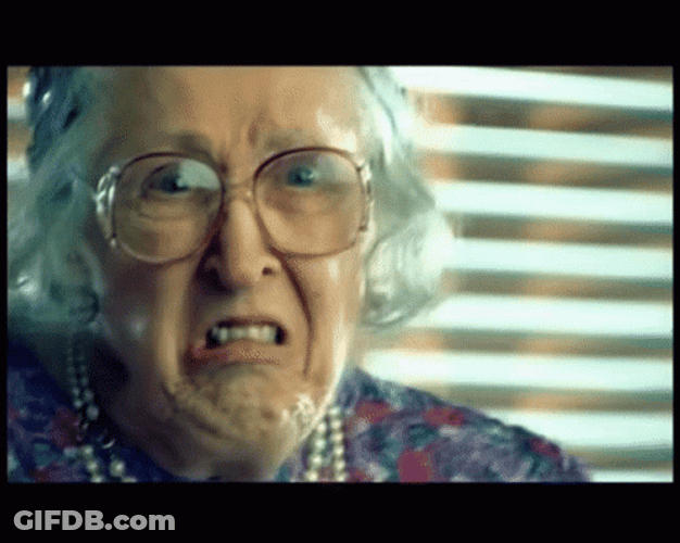 Funny Old Woman Playing Drums GIF