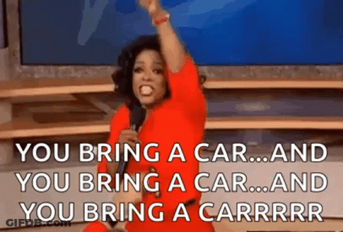 Funny Oprah You Get Bring A Car GIF