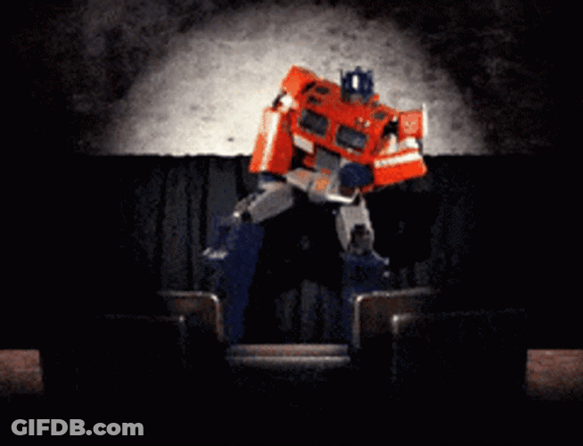 Funny Optimus Prime Break Dancing GIF