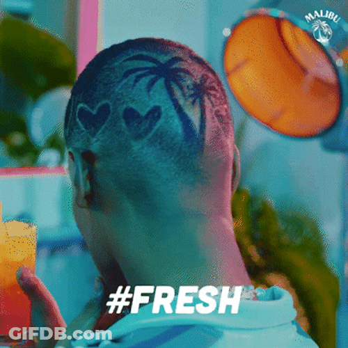 Funny Palm Tree Head Tattoo GIF