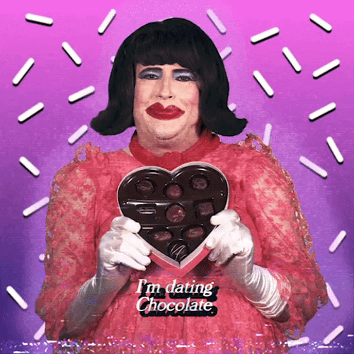 Funny Person Dating Chocolate Valentines Day GIF