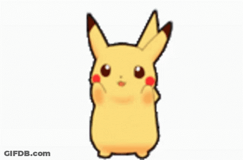 Funny Pikachu Standing GIF
