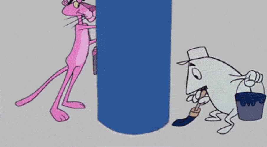 Funny Pink Panther Painting GIF