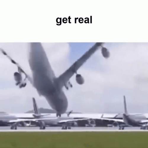 Funny Plane Rapidly Flaps Its Wing GIF