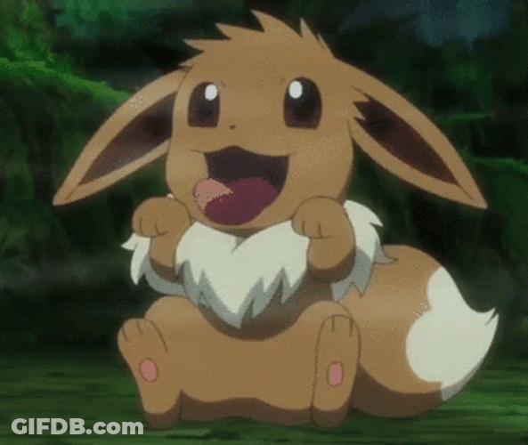 Funny Playful Eevee Evolutions GIF