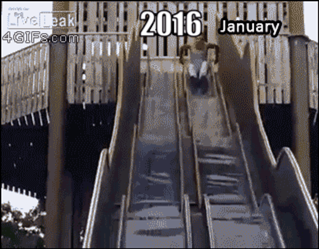 Funny Playground Slide Fail GIF