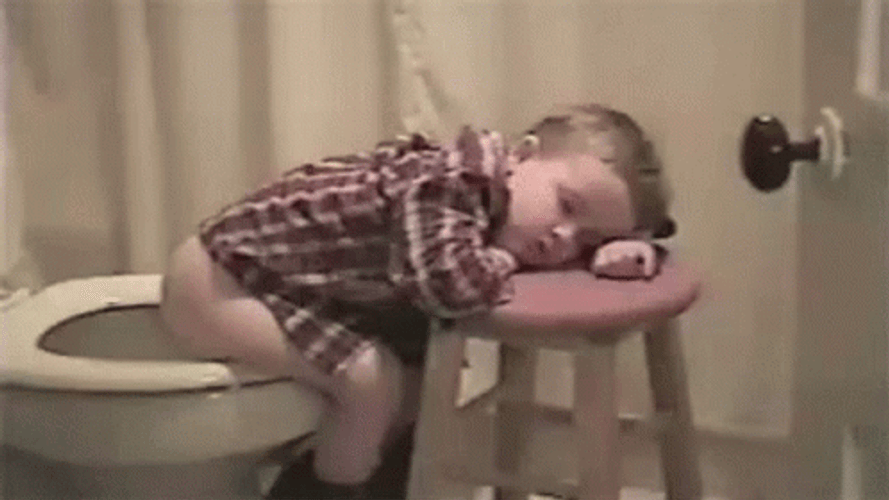 Funny Pooping Boy GIF