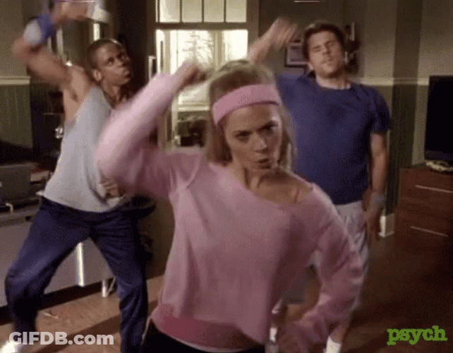 Funny Psych Gus And Shawn Dance Class GIF