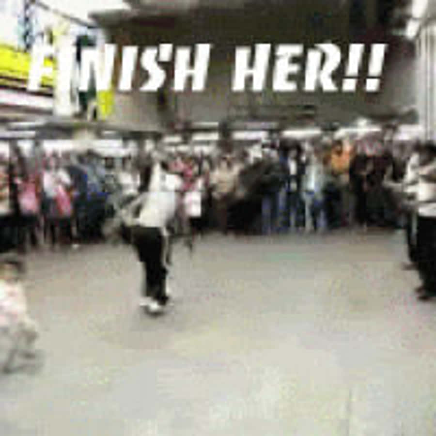 Funny Public Mortal Kombat Finish Him GIF