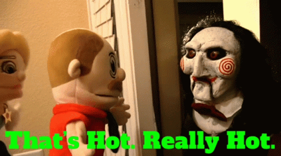 Funny Puppet Jigsaw In Saw Movie GIF