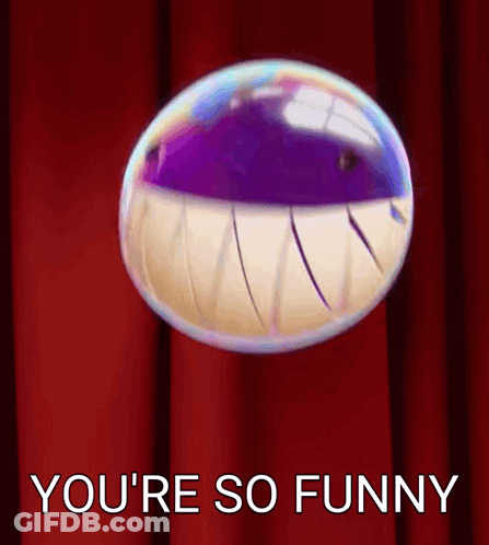 Funny Purple Face Soap Bubble GIF
